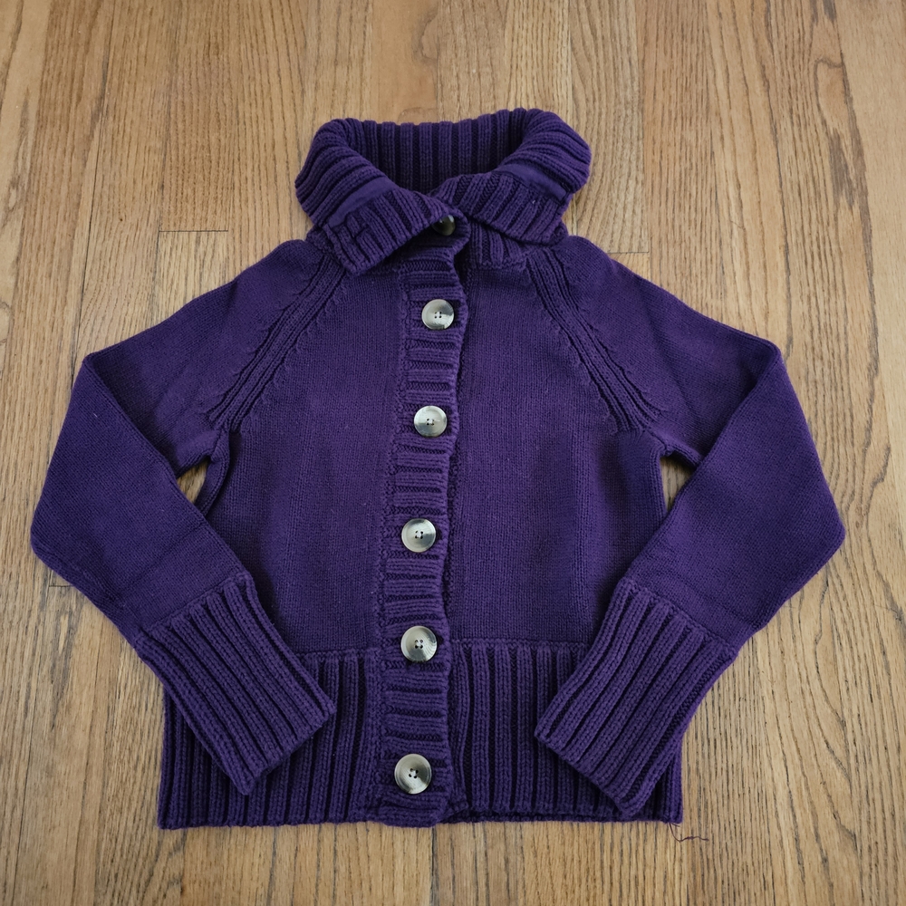 Lord And Taylor Purple Girls Cardigan Sweater Size M (10-12)